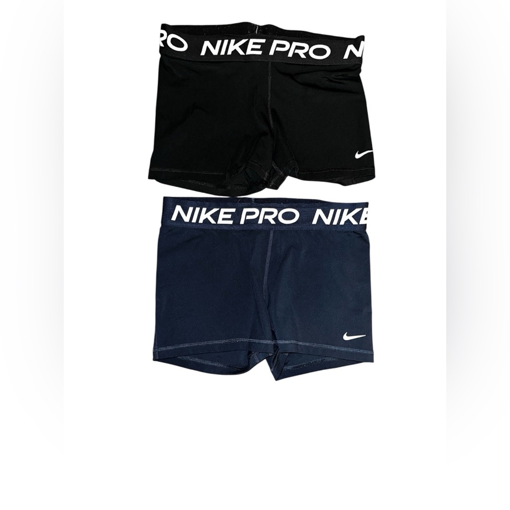 Nike Pro Dri-FIT Shorts in Black and Blue